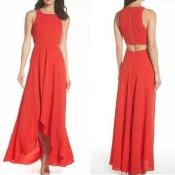 ALI & JAY Dresses & Skirts - Ali & Jay Red Cut Out High Low Dress Size S